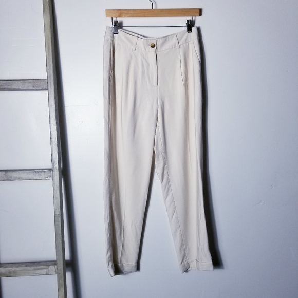 NWT LOFT OUTLET CREAM SKINNY ANKLE PANTS SIZE 0 (RUN LARGER) - Picture 1 of 16
